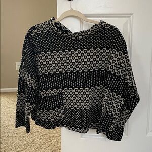 Yaza Black and Cream Women's Top